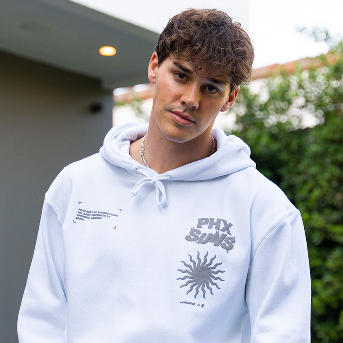 Noah Beck x Suns Property White Hoodie